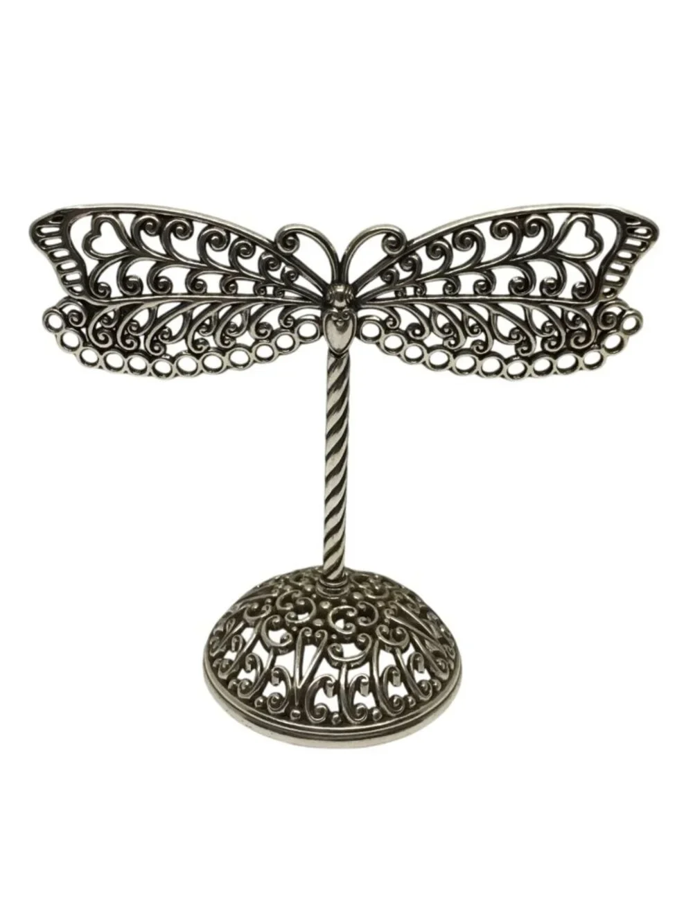 Brighton Filigree Butterfly Dragonfly Metal Jewelry Earring Holder Stand